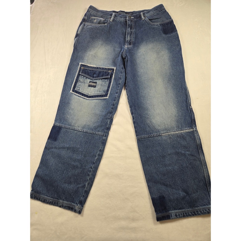 Enyce Industry Standard Baggy Wide Leg Jeans Mens 36 Medium Wash‎ Blue Y2K 90s